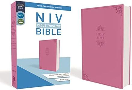 NIV, Value Thinline Bible, Leathersoft, Pink, Comfort Print