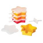 Tovolo Silicone Popsicle Molds with Sticks (4-Pack, Star) - Reusable Ice Pop Molds for Homemade Flavored Ice Pops & Frozen Snacks - Stackable Popsicle Maker with Lid, Dishwasher Safe & BPA-Free