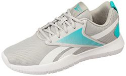 Reebok Women Synthetic/Textile Wonder Run W Running Shoes LGH Solid Grey/White/Classic Teal UK-5