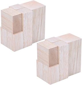 Sumind 12 Pieces Unfinished Balsa Wood Mini Carving Blocks, 4 Sizes, 50 x 50 x 100 mm, 30 x 30 x 100 mm, 30 x 30 x 50 mm, 50 x 30 x 50 mm