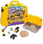 Kinetic Sand, Construction Site Folding Sandbox Playset with Vehicle and 2lbs Kinetic Sand, for Kids Aged 3 and up