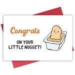 Kirynurd Baby Shower Card, Cute New Baby Card, Funny Newborn Chicken Card, Congrats On Your Little Nugget