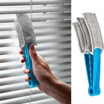 Homeshopa Triple Venetian Blind Cleaner, Window Blind Duster Brush Cleaner, Removable Washable Microfibre Sleeves For Wet Dry Cleaning Of Slats Venetian Blinds, Air Conditioner and Car AC Vent-Pack 1