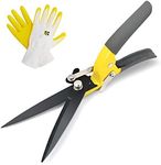 Jardineer Grass Shears Hand, Grass Cutter Manual with Sharp Blade, Smooth Cut Grass Shears with Non-Slip Grip, Garden Shears for Grass