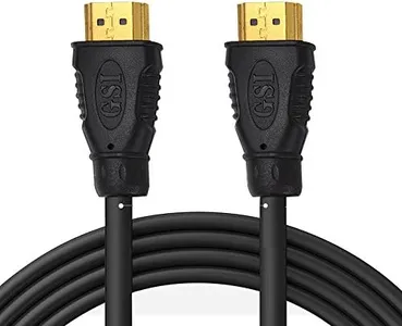 Sound Around 6ft’ High Definition HDMI Cord - Portable Universal Gold Plated HDMI Cable Wire Adapter - TV to Player/Speaker / Computer Audio Video Connection-Supports 1080p HD 4K, 3D-GAHDMI6 (Black)