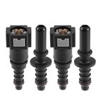 X AUTOHAUX 7.89mm to 8mm Straight Car Fuel Hose Quick Release Connector 2 Set