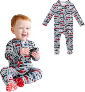Posh Peanut Baby Footie Pajamas Made from Soft Viscose from Bamboo - Newborn Baby Boy Clothes - Kids One Piece PJ