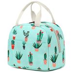 Lunch Bag for Girls Women, Reusable Insulated Lunch Tote Lunch Box for School Work Picnic (Cactus)