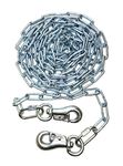 Heavy Duty Dog Runner Chain, Dog Tie Out, for Medium to Large Dogs, Weld Steel Chain, Dog Leash Chain, 520lbs Capacity, for Dogs Up to 85LBS (10FT) Silver