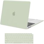 MOSISO Compatible with MacBook Air 13 inch Case 2022 2021 2020 2019 2018 Release A2337 M1 A2179 A1932 Touch ID, Plastic Hard Shell Case & Keyboard Cover for MacBook Air 13.3 inch Case, Sage Green