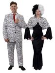 Couples Dalmatian Halloween Fancy Dress Costumes - His and Hers T.V. Film Movie Character Costumes (Mens: Medium - Womens: Medium)