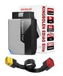 EDIAG Elite OBD2 Scanner + 16 Pin Flat Ribbon Extension Cord Bluetooth Diagnostic Check Engine Scan Tool 15 Reset Free Lifetime Update Automotive Code Reader Full System Bidirectional OBD Scanner