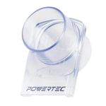 POWERTEC 2-1/2" Blast Gate, Clog Resistant & Anti Gap Tapered ABS Plastic Fitting for Dust Collector, Dust Collection Fittings, Dust Collection Hose, Shop Vac, Hose Clamp, 1PK (70372)