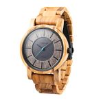 ZEITHOLZ Wood Watches for Men, Solar Watch, Gifts, Analog Watch, Sonnenberg Collection 40mm, 100% Natural Wood with Japanese Quartz Movement. (Olive)