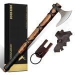Deer Edge Steel Axe | Ragnar Axe | Camping Axe | Best Gift for him | Black Wrapped Handle with Leather Sheath