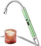 Crasts USB Plasma Rechargeable Electric Lighter for Kitchen Gas Lighter, Pooja Room, Agarbatti, Candles, BBQ, Cigars, Multi Purpose - 360 Degree Flexible & Windproof (Green)