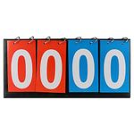 4-Digital Portable Table Top Scoreboard Flipper, Volleyball Basketball Table Tennis Sports Score Flip Scoreboard