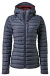 Rab Women's Microlight Alpine Down Jacket for Trekking, Climbing, & Skiing - Steel - 12