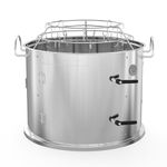 Onlyfire Stainless Steel Smoking Chamber Middle Cooking System for Weber 47cm Kettle Charcoal Grill (Ring+ Bacon Hanger Rack Kit), Turn your Kettle into Smokey Mountain Cooker