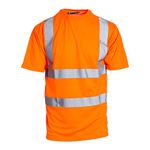 Blackrock Orange Hi Vis T Shirt, Reflective Hi Vis T Shirts for Men & Women Lightweight, Comfortable & Breathable, High Visibility Safety Security Workwear T shirts, Fully EN Certified – Size Medium