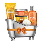 Bryan & Candy Orange & Mandarin Bath Tub Kit | Diwali Gift For Set For Women And Men, Complete Home Spa Experience, 100% Vegan, SLS & Paraben Free, Ph5.5 Skin Friendly (Shower Gel, Hand & Body Lotion, Sugar Scrub, Body Polish)