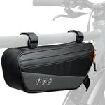 AUTOWT Bike Frame Bag - Waterproof Bike Triangle Bag with Side Pocket - Reflective Bicycle Under Tube Storage Pouch for Road Mountain Bike Cycling Travel