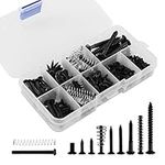 240 PCS Guitar Screw Kit with Springs, 9 Types Electric Guitar Screws Guitar Springs Assortment Set for or Electric Guitar Bridge, Pickup, Pickguard, Tuner, Switch, Neck Plate By MYCreator (Black)