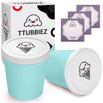 Ice Cream Containers (2 Pack - 1 Quart Each), Ice Cream Containers for Homemade Ice Cream, Ice Cream Storage Containers for Freezer, 1 Quart Freezer Containers for Ice Cream Storage - Mint Chip