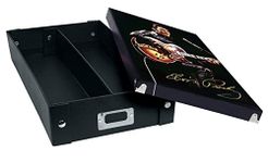 Snap-N-Store CD Storage Box - Pack of 1/2 - Durable Disc Holder with Lid to Store for Discs (2 Pack - Cassette, Elvis)