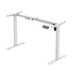 ErgoYou Electric Height Adjustable Table Motorized Ergonomic Sit Stand Computer Desk - 90 Kgs Max Weight Capacity - SM3 Series - White Steel Frame