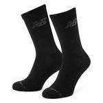 New Balance Unisex 3 Pack Crew Socks, Black, L UK