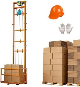 Electric Lifting Platform Heavy-Duty,2200lbs Mobile Automatic Cargo Elevator | Heavy Duty Industrial Elevator for Warehouse Workshop Material Handling(Orange,6m Lifting Height)