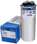 GE Genteq Capacitor round 40/5 uf MFD 440 volt 97F9838 (replaces old GE# Z97F9848BZ2), 40 + 5 MFD at 440 volts