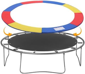Femitu 15 ft Trampoline pad Replacement, Trampoline Spring Cover, Thickened EPE Foam Tear-Resistant Waterproof Trampoline Safety Pad, No Holes for Pole Trampoline Replacement Pad-Rainbow