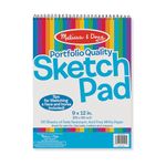 Melissa & Doug 4194 Sketch Pad 9” by 12” (Arts & Crafts, Fade-Resistant, Acid-Free White Paper, 50 Sheets, Single Pack, Great Gift for Girls and Boys - Best for 3, 4, 5 Year Olds and Up)