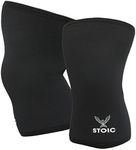 Knee Sleeves for Powerlifting - 7mm Thick Neoprene Sleeve for Bodybuilding, Weight Lifting Best for Squats, Cross Training, Strongman Professional Quality & Ultra Heavy Duty (Pair) by Stoic (Small)