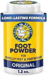 Gran's Remedy Shoe Deodorizer and Foot Powder for Smelly Feet - Effective Shoe Odor Eliminator in Travel Size - Absorbs Sweat and Moisture for Shoes and Feet - Unscented