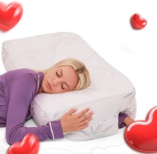 Wife Pillow - Medium Firm High Density Support. Orthopedic Arm Hole Slots for Relief of Shoulder & Neck Pain. Adjustable for Side, Back, Stomach Sleeper. Rayon Shell/Cooling Shredded Memory Foam