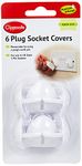 Clippasafe Plug Socket Covers, Pack of 6, White