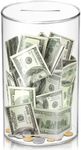 hizgo Adults Piggy Bank, Acrylic Clear Piggy Bank for Adults/Kids Must Break to Open, Unopenable Acrylic Savings jar, Size 10" H x 6" Diameter(Large)