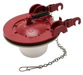 Fluidmaster 513A-016-P4 Adjustable Water Saving 3-Inch Toilet Flapper, Red