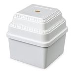 Casket Depot Premium Polymer White Urn Vault, Ground Burial for One Adult Cremation Urn, Ensuring Durable & Secure Cemetery Interment