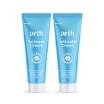 Arth Intimate Cream for Moisturization |Reduces Dryness & Itching| Maintains pH Balance (3.5-4.5) |With Tasmanian Berry & Australian Tea Tree Oil | Daily Feminine Hygiene | Intimate Wash Alternative For Women | 60g x 2 packs