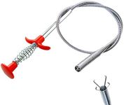 Drain Snake, Drain Clog Remover - Gutter Cleaning Tools Drain Cleaner for Toilet Sewer Shower Kitchen Bathroom Tub Clogged Drains Opener Cleaning Tool, Flexible Grabber Claw Pick Up Reacher (24 inch)