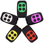 XIHADA Universal Garage Door Remote Garage Door Opener Remote Gate Remote Control Programmable Learning 4-Buttons Multi Frequency 280MHZ-868MHZ … (5, （White, Red, Green, Yellow, Purple)