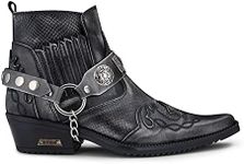 Mens Ankle Cowboy Boots Premium Rea