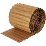 KOL 20 FT Pre-Rusted Metal Corrugated Garden Border Edging - 10" H. Sturdy Steel Landscape Lawn Edging - Bendable Long Strips of Flexible Garden Fence for Raised Flower Bed Tree Surrounds Yard