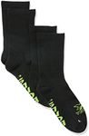 Bonds Men's X-Temp Crew Socks - 2 Pack, Black (2 Pack), 6-10 / Medium