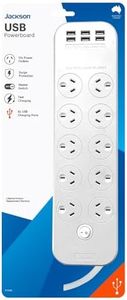 Jackson Switched 10 Outlet Fast Charging USB Powerboard