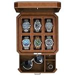 ROTHWELL 6 Slot Leather Watch Box w